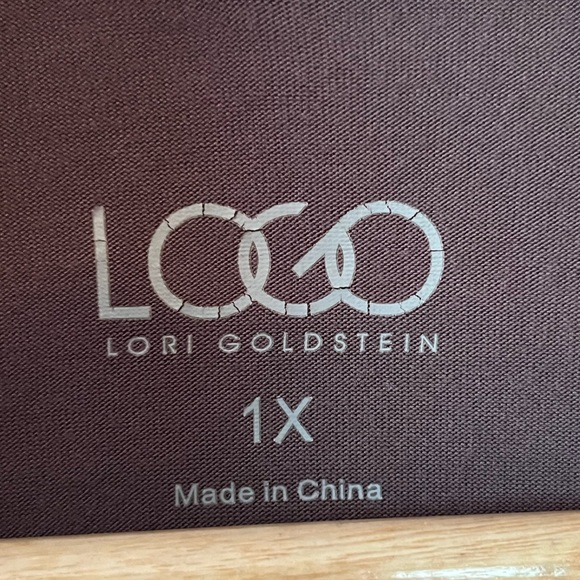 LOGO By Lori Goldstein Multicolor Colorblock Open Knit Cardigan Size 1X Pockets. - Picture 7 of 8